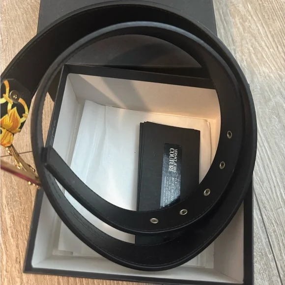 Versace Jeans Collection Black and Gold Belt